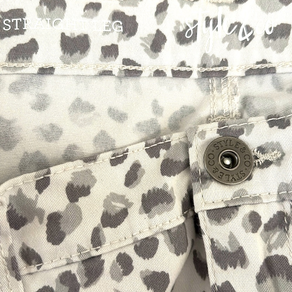 Style & Co. Animal Print Jeans. NWT - Picture 4 of 6